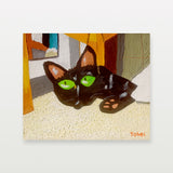 【複製画】黒猫メイ