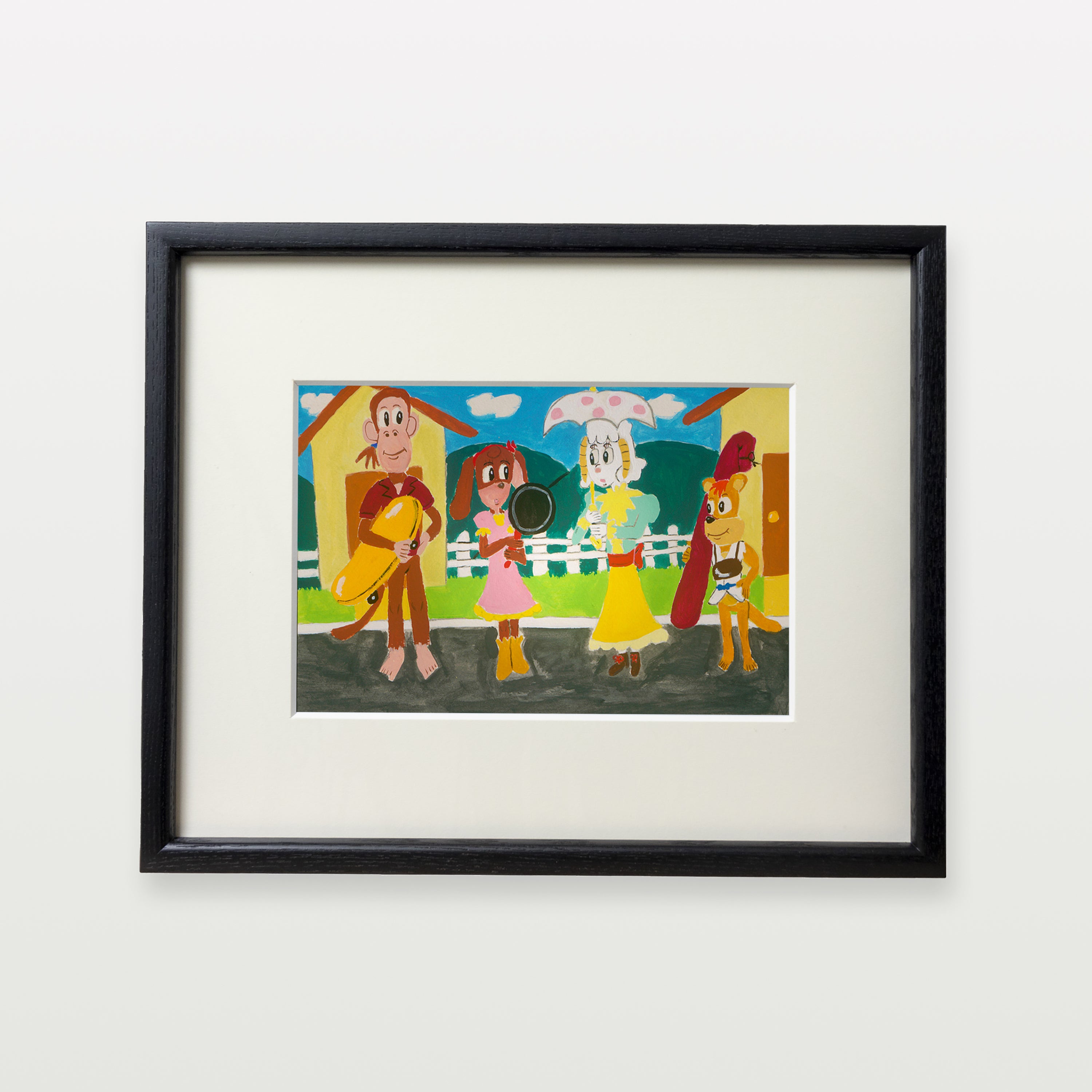 【複製画】村の動物たち