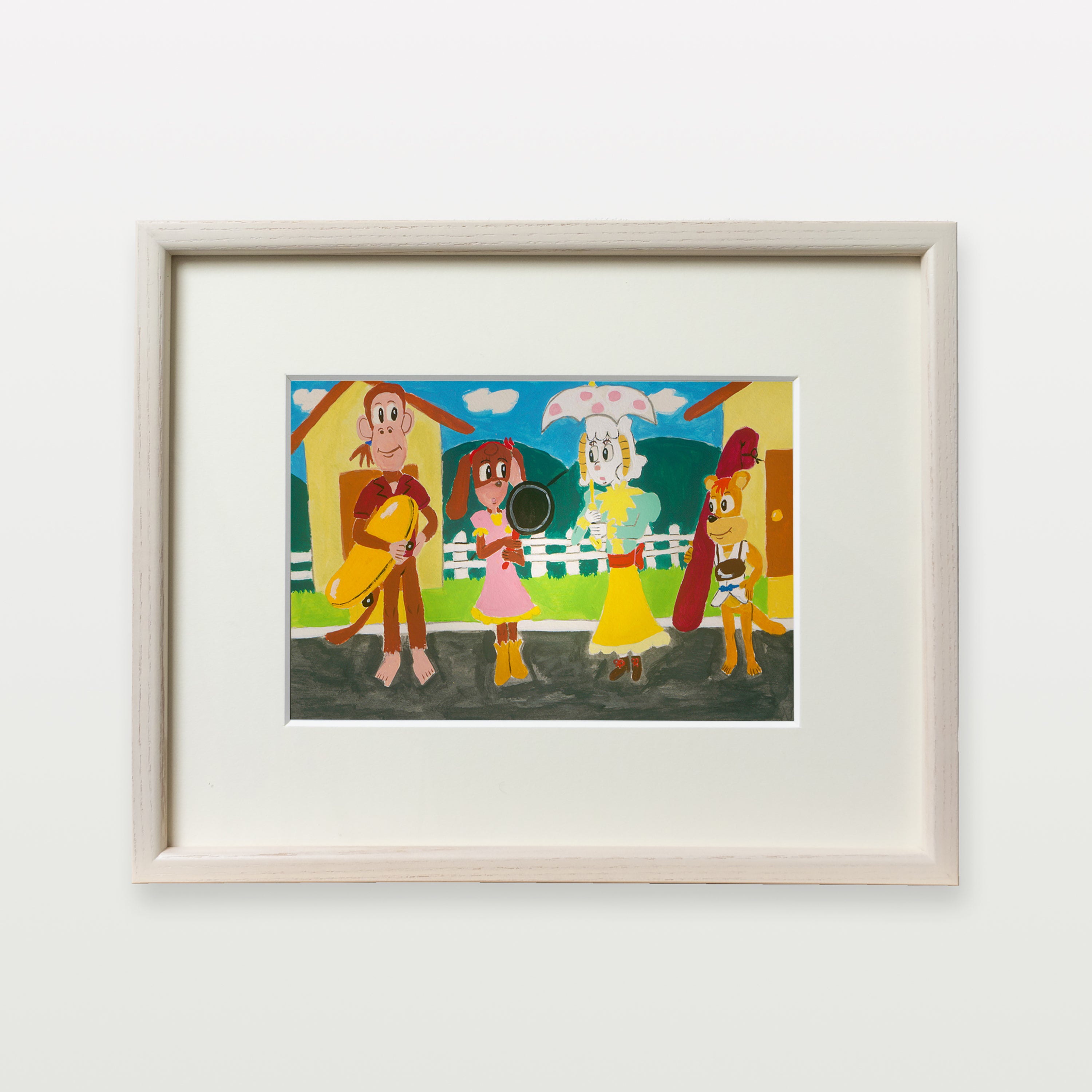 【複製画】村の動物たち