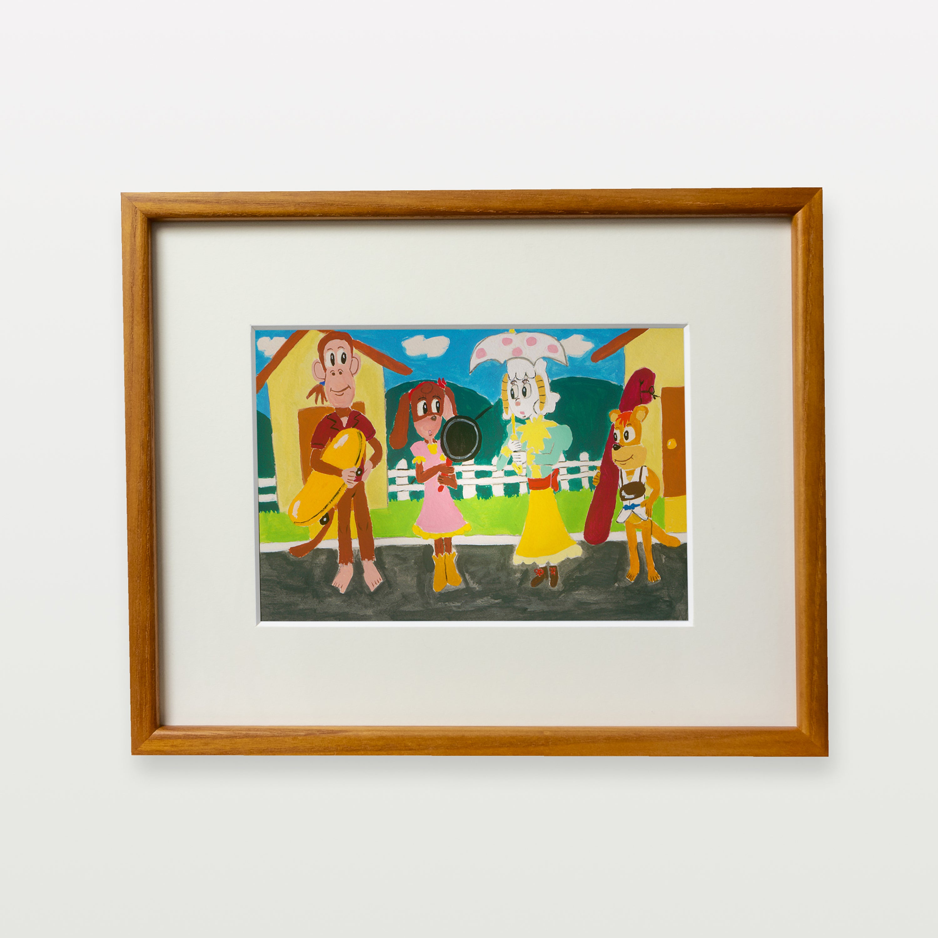 【複製画】村の動物たち