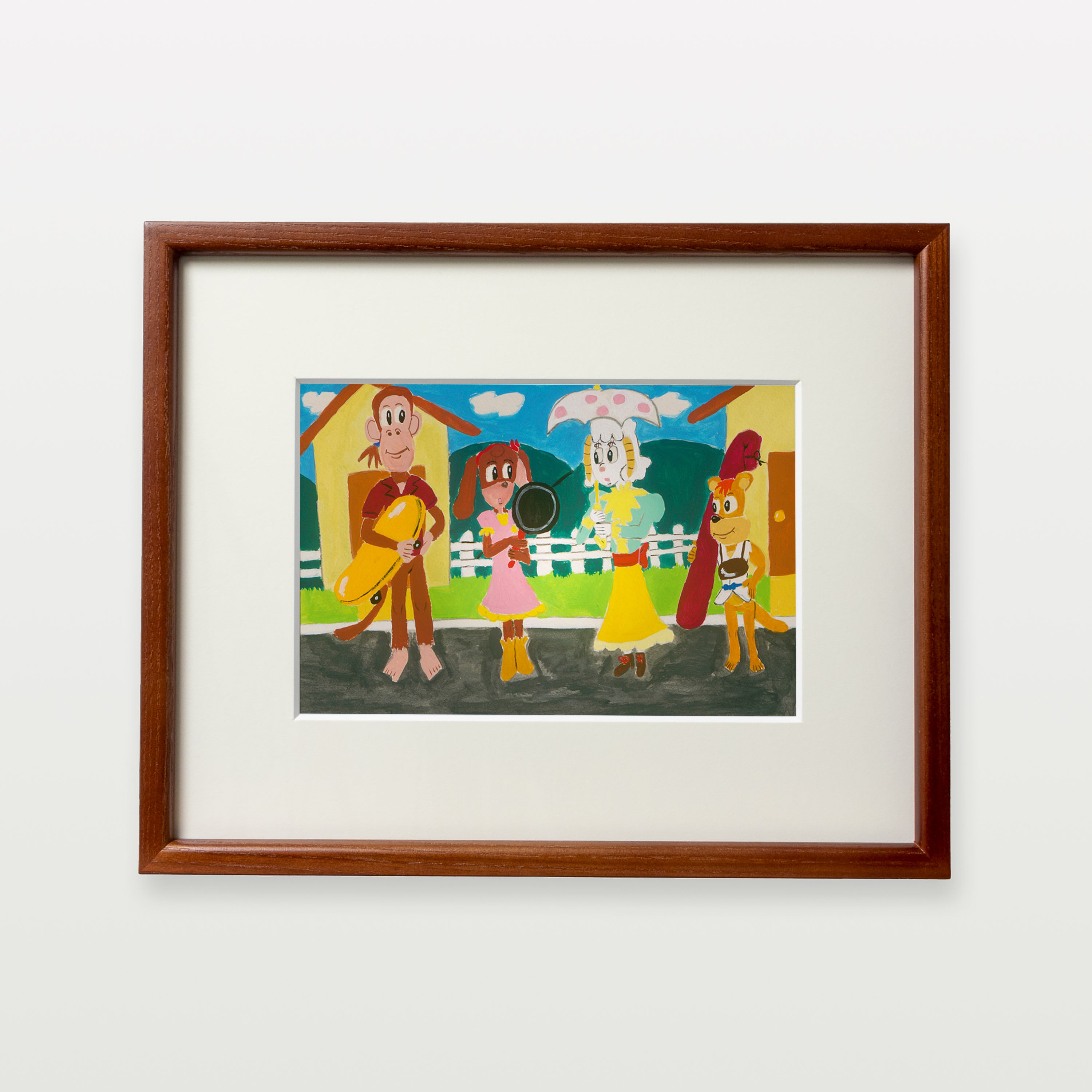 【複製画】村の動物たち