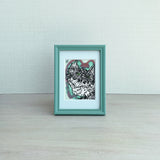 【原画】かわいいねこ(緑の目)