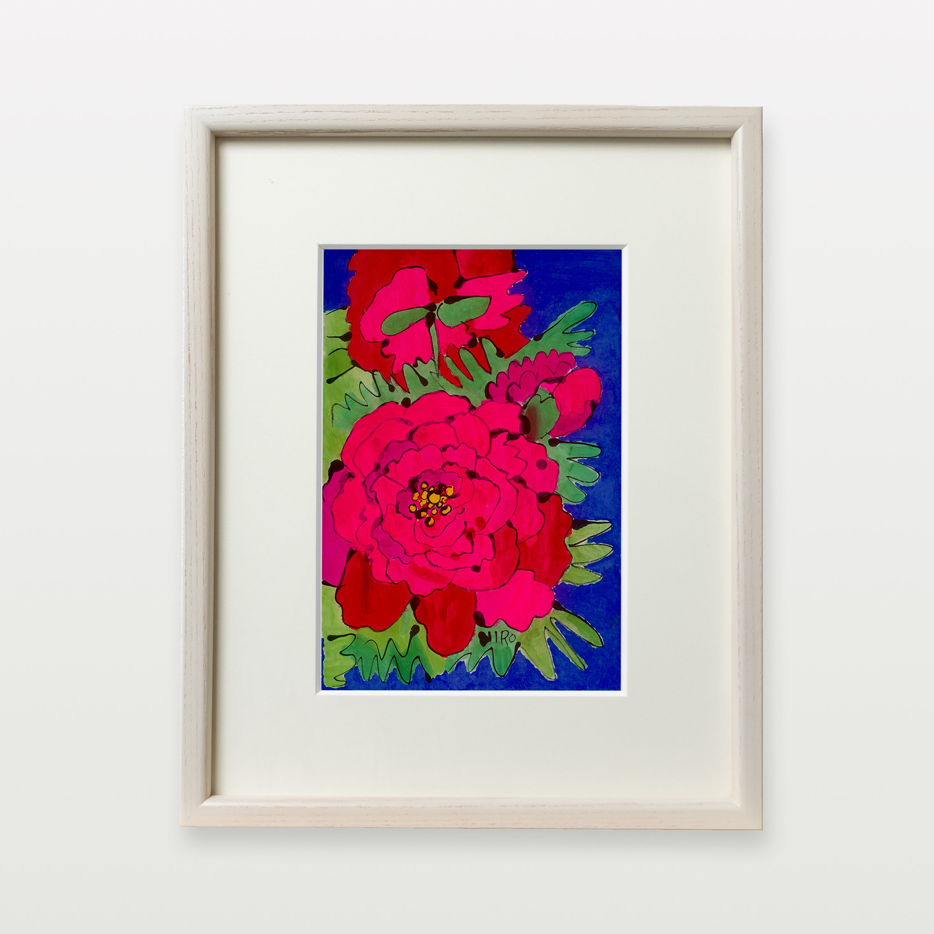 【複製画】赤いぼたん